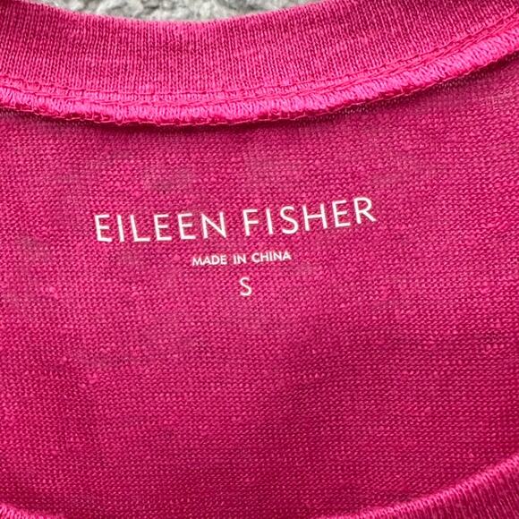 Eileen Fisher Women's Small 100% Linen Pink Tank Top Beach Resort Tropical Style - Picture 3 of 7